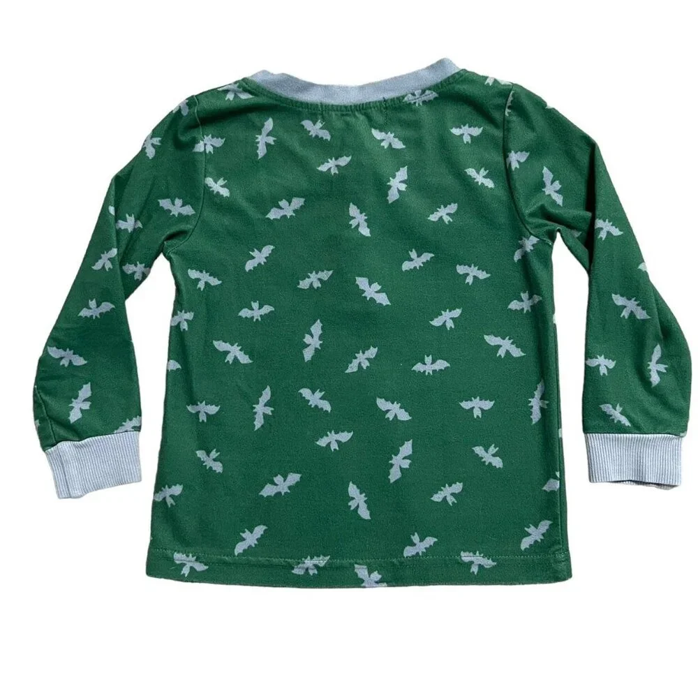 SweetHoney 2T Green & Blue Bat Print Pajamas